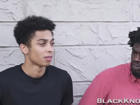 Gay teen rides black schlong