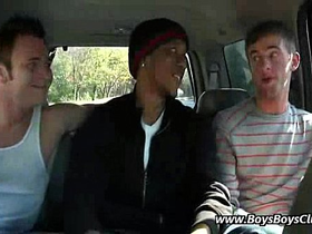 Interracial gay bareback porn video 15