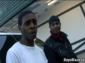 Blacks on boys - interracial hardcore gay cock sucking 22